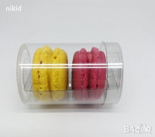 2 - 4 бр цилиндър прозачна pvc пластмасова кутия за сладки макарон макарони, снимка 2 - Други - 39923363