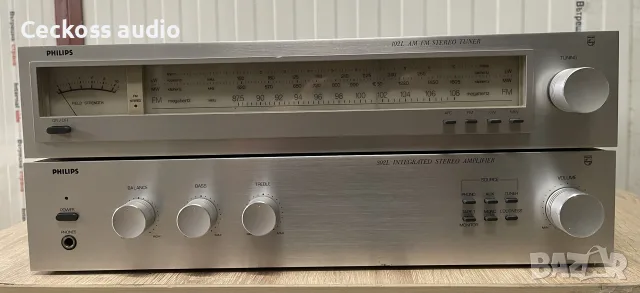 PHILIPS 302L + 102L – VINTAGE HI-FI СТЕРЕО КОМПЛЕКТ – ДОБРО СЪСТОЯНИЕ