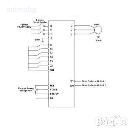 ANIMABG Контролер за задвижване с променлива честота, AC 380V/4kw, AT3-4000X задвижване , снимка 5 - Друга електроника - 44596600