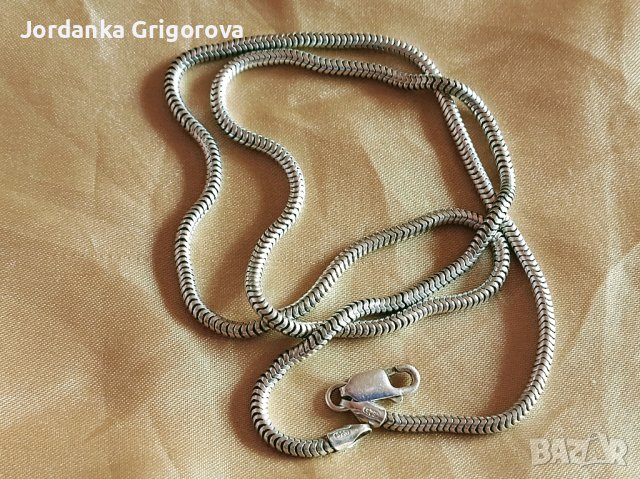 Италиански, сребърен сунджир, снимка 2 - Колиета, медальони, синджири - 42310988