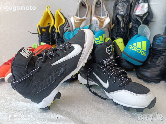 нови  унисекс детски бутонки, бейзбол  NIKE® original AIR HUARACHE, футболни обувки, калеври 30 - 31, снимка 17 - Детски маратонки - 44639537