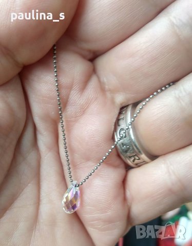 Сребърно колие проба 925 с висулка Сваровски