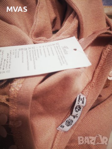 Нова розова бежова рокля с дълъг ръкав S размер, снимка 6 - Рокли - 42852706