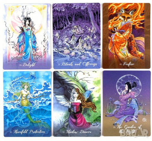 Женски оракули: Foxfire the Kitsune Oracle&Love Your Inner Goddess, снимка 7 - Карти за игра - 36811579
