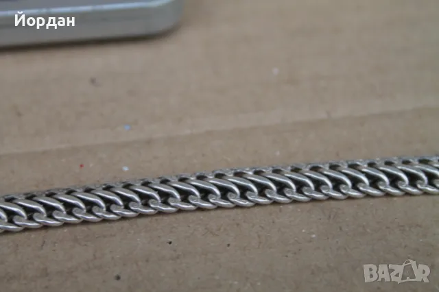 Дамска сребърна гривна, снимка 14 - Гривни - 47990359