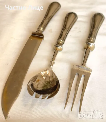 Големи Старинни Над Стогодишни Френски Аристократични Прибори за Сервиране, снимка 5 - Антикварни и старинни предмети - 47760929