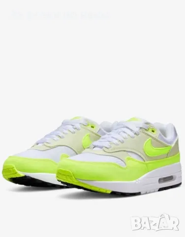 NIKE Air Max 1 Shoes White/Green Дамски Маратонки👟Дамски Спортни Обувки Код P2930