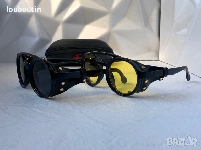 Carrera Мъжки слънчеви очила с кожа кръгли, снимка 10 - Слънчеви и диоптрични очила - 40539667