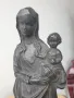 чугунена статуетка 26см-3кг/Дева Мария с Христос/стара немска желязна религиозна фигура, снимка 7