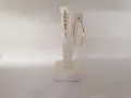 Златни обеци халки гравирани 1, снимка 1