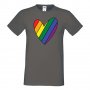 Мъжка тениска Rainbow Heart multicolor Прайд,Празник.Повод,Изненада, снимка 5