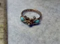 СТАР ТЮРКОАЗЕН МЕЛХИОРЕН ПРЪСТЕН МАЙСТОРСКА РЪЧНА ФИЛИГРАННА ИЗРАБОТКА РУСИЯ 44271, снимка 6