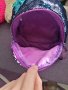 Детска раница с пайети лилава, снимка 3