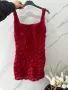 Червена дамска рокля , снимка 3