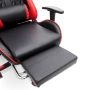 Ергономичен геймърски стол с функция за масаж и подложка за крака - червен, снимка 12
