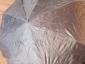 Мъжки сгъваем черен чадър 96 см. диаметър с калъф, снимка 6