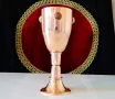 Царски меден бокал,медна чаша за вино,камъни. , снимка 6