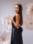 Черна дълга дамска луксозна рокля , снимка 2