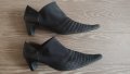 Елегантни обувки комбинация плат еластан и кожа, снимка 3