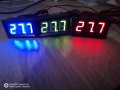 Дигитален термометър със светещи цифри за вграждане в табло на кола автомобил джип ван пикап лотка, снимка 1 - Аксесоари и консумативи - 33896880