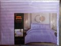 светло лилав луксозен 4 части памучен сатен за спалня , снимка 1 - Спално бельо - 44924204