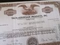 Сертификат за 100 акции (САЩ) | Tech-Aerofoam Products Inc. | 1970г., снимка 2