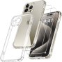 Нов Айфон iPhone 15 Pro Калъф + 2 Защитни Стъкла Удароустойчив Кристална Прозрачност, снимка 1