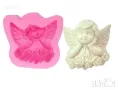 Ангел подпрян на рози дълбок силиконов молд форма фондан шоколад гипс свещ сапун, снимка 7