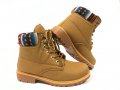 Дамски топли боти в цвят камел , снимка 1