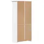 vidaXL Етажерка за книги BODO бяла 82x40x173 см бор масив 5 нива, снимка 5