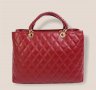 Стилна дамска чанта от естествена кожа в червено