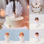 Ангел ангелче момченце момиченце Фигурка за декорация на торта за кръщене, снимка 4