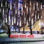 LED Коледна Украса Пура Светещ Сняг Висулка Бяла лампа пури