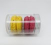 2 - 4 бр цилиндър прозачна pvc пластмасова кутия за сладки макарон макарони, снимка 2