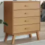 vidaXL Шкаф с чекмеджета OLDEN, кафяво, борово дърво масив, снимка 2