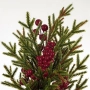 Елха с червени плодове в саксия-30 см./изкуствена елха, снимка 2