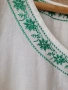 Бяла туника със зелени бродерии , снимка 4