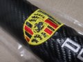 Възглавнички уплътнители черен карбон кожа за между авто седалки на Порше Porsche , снимка 7