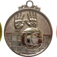 Медал 5 см волейбол с трикольорна лента. Предлага се в три цвята: златен, сребърен и бронзов. Медалъ, снимка 3 - Волейбол - 31559796