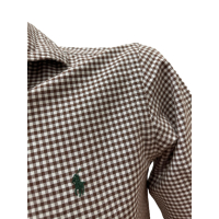 Мъжка риза RALPH LAUREN размер S бежово каре, снимка 2 - Ризи - 44569449