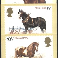 Пощенски картички Марки Коне 1978 от Великобритания, снимка 1 - Филателия - 39188989