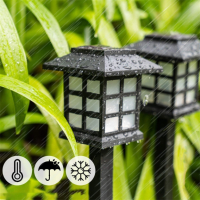 LED соларни лампи за двор и градина к-т от 6 бр., снимка 3 - Соларни лампи - 44624456