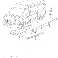 Щипка за лайстни за MERCEDES Sprinter -Volkswagen CRAFTER -, снимка 2 - Части - 30116081