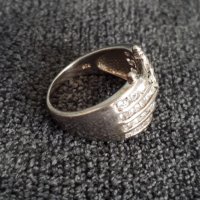 Масивен сребърен пръстен проба 925 и Житен клас с циркони, снимка 3 - Пръстени - 29143970
