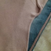 Блуза от еластично фино плетиво в цвят пепел от рози , снимка 3 - Блузи с дълъг ръкав и пуловери - 42836587