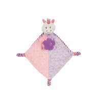  Бебешка пелена, с дъвчещ еднорог, розов люляк, 35x33см, снимка 1 - Плюшени играчки - 44400083