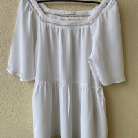 Бяла лятна блуза VILA - М, снимка 4 - Туники - 39497547