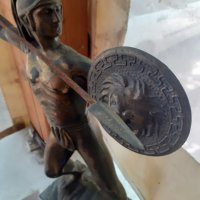 Стара голяма метална статуетка на Леонид, снимка 6 - Антикварни и старинни предмети - 36782028