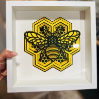 3D картина Пчела мандала (многослойна), снимка 4 - Картини - 40049134