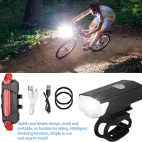 Комплект LED светлини за велосипед колело предна и задна, USB R-7188, снимка 9 - Аксесоари за велосипеди - 44750246